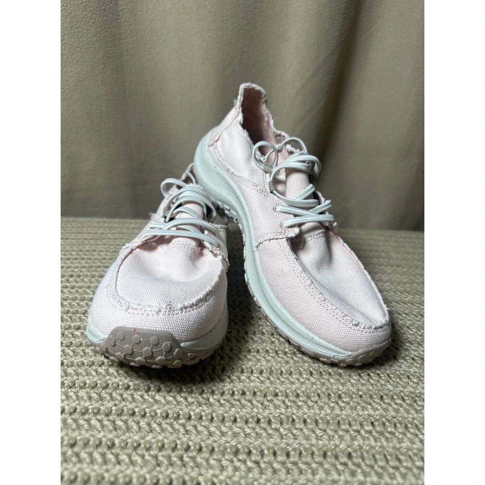 Holo Footwear Womens Size 8 Pink Canvas Slip On Sneakers Honest Foam Insoles